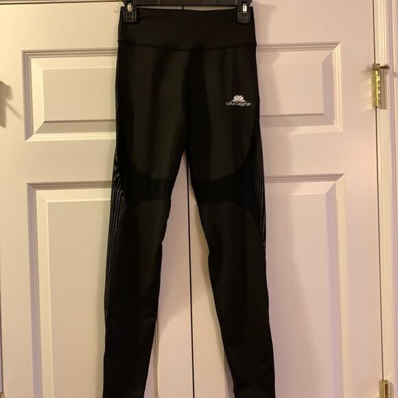 Lotus leggings size small black.  Detail sheer sections of the legs - Picture 1 of 7